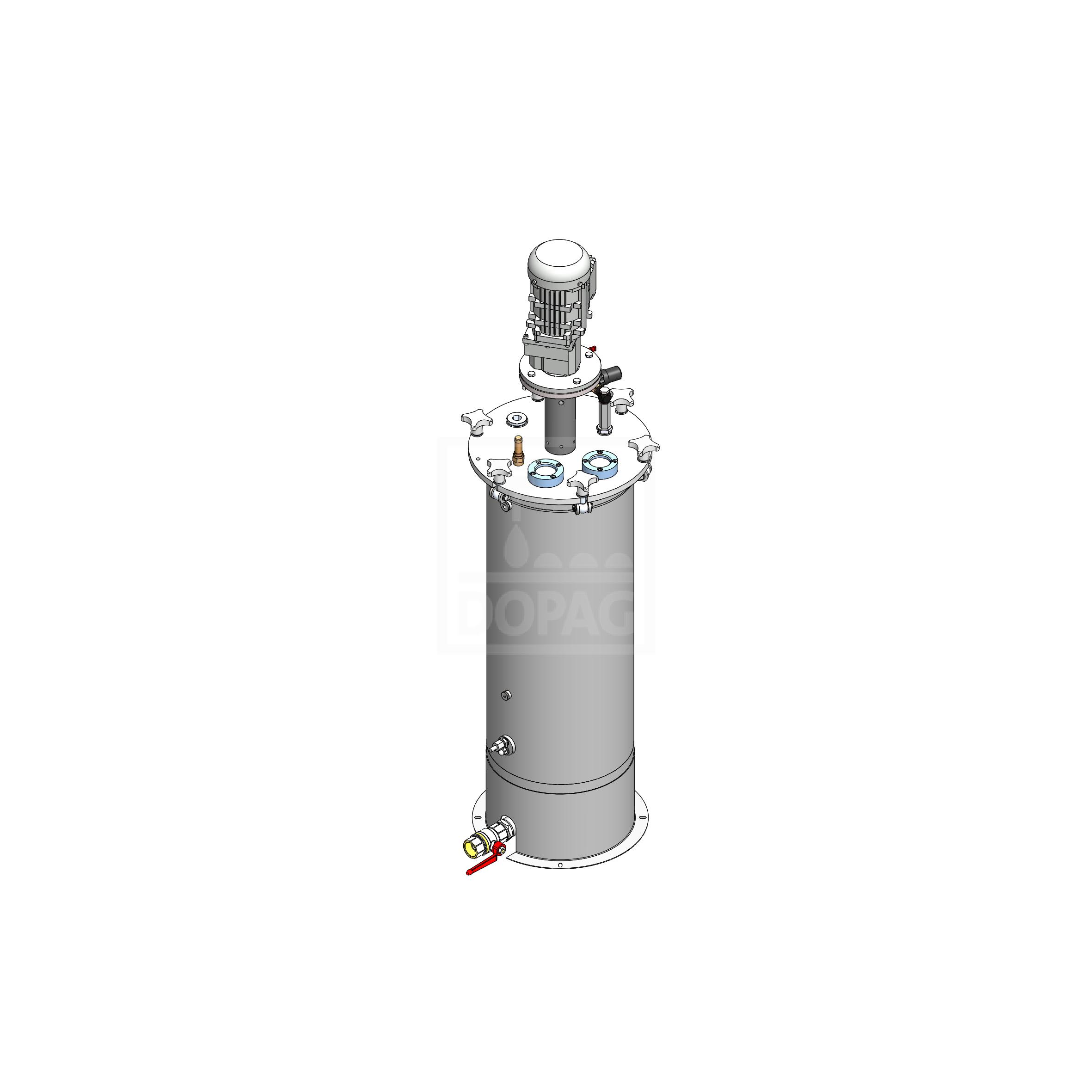 Pressure vessel 45 lt. cpl.